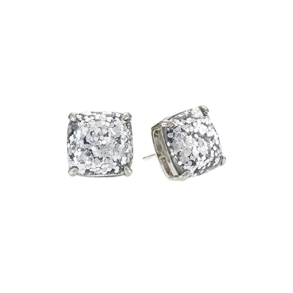 Kate Spade New York Small Square Studs Earrings Silver